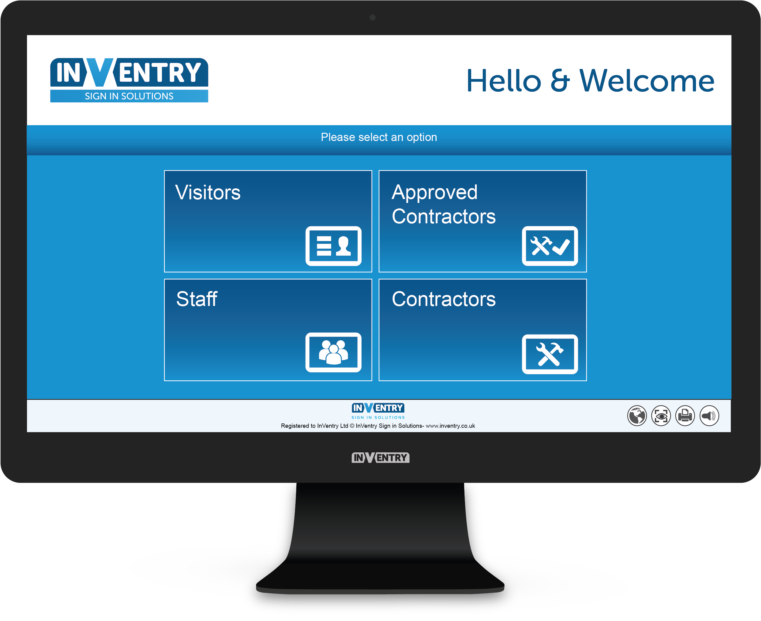 InVentry Sign In Screen