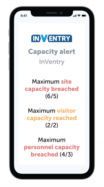 Image of capacity management on smart phone