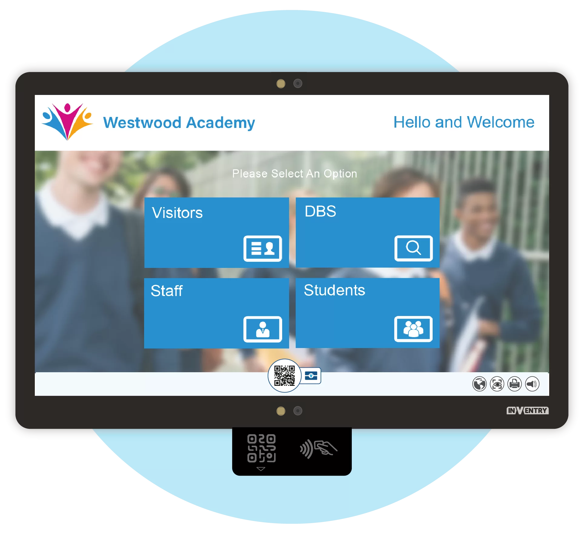 Multi-site InVentry screen for Education