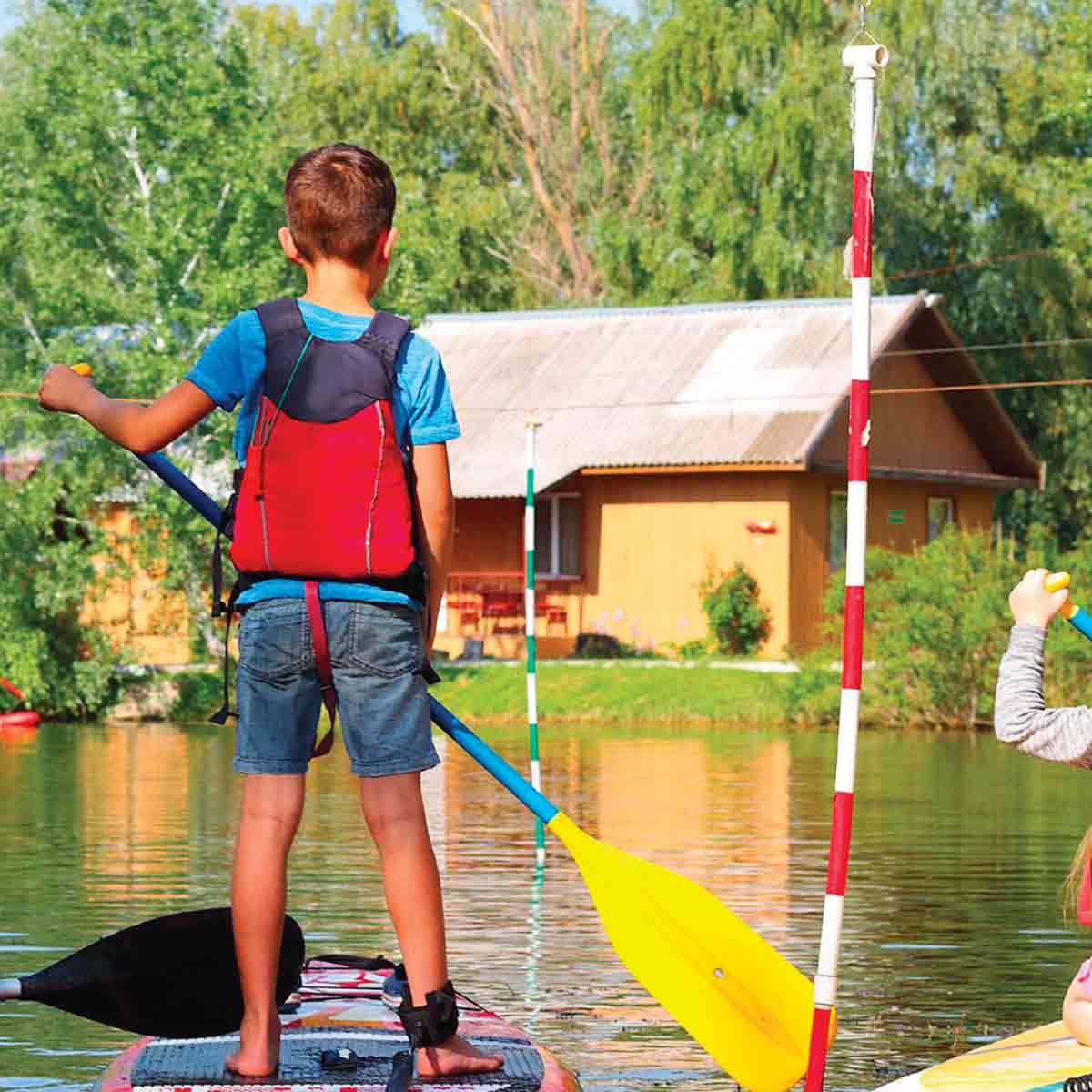 Children at Outdoor Activity Centre participating in Water Activities