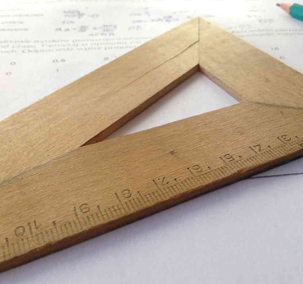 Triangular Ruler Maths Equipment