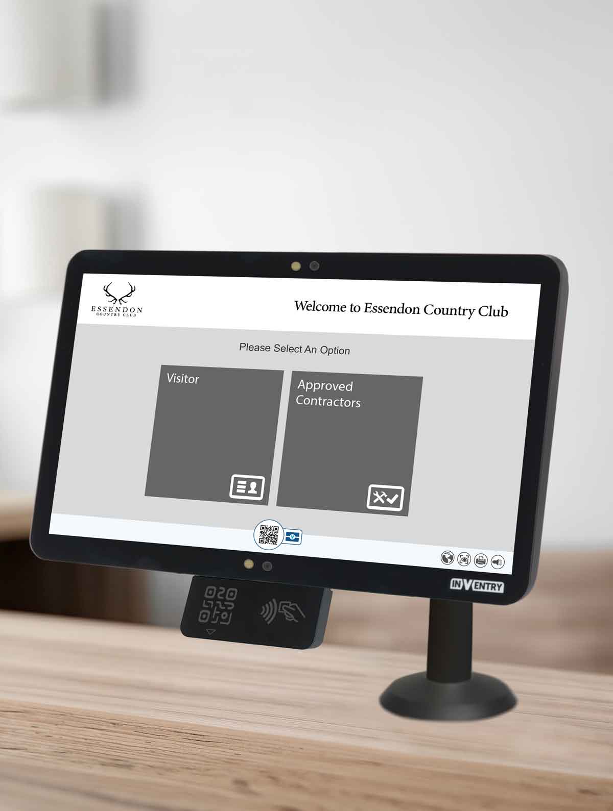 Essendon Country Club branded InVentry Screen