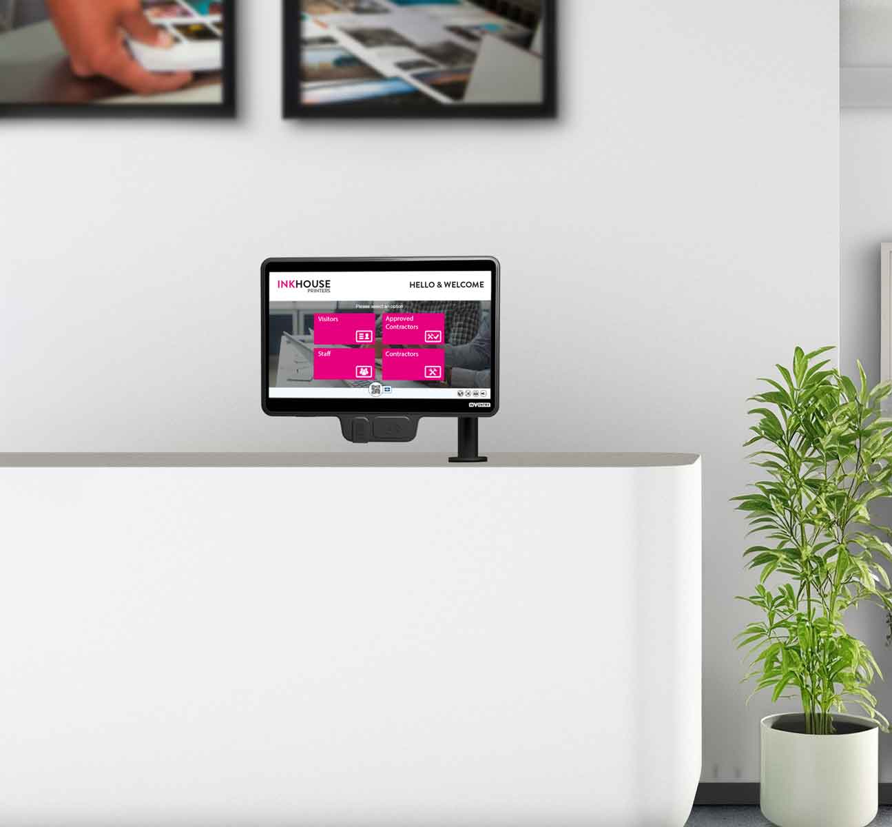 InVentry Screen for a Print house on a reception desk