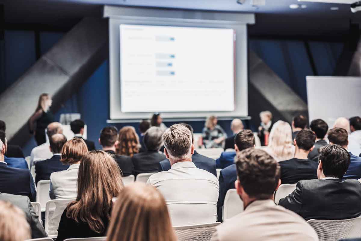 People watching a presentation