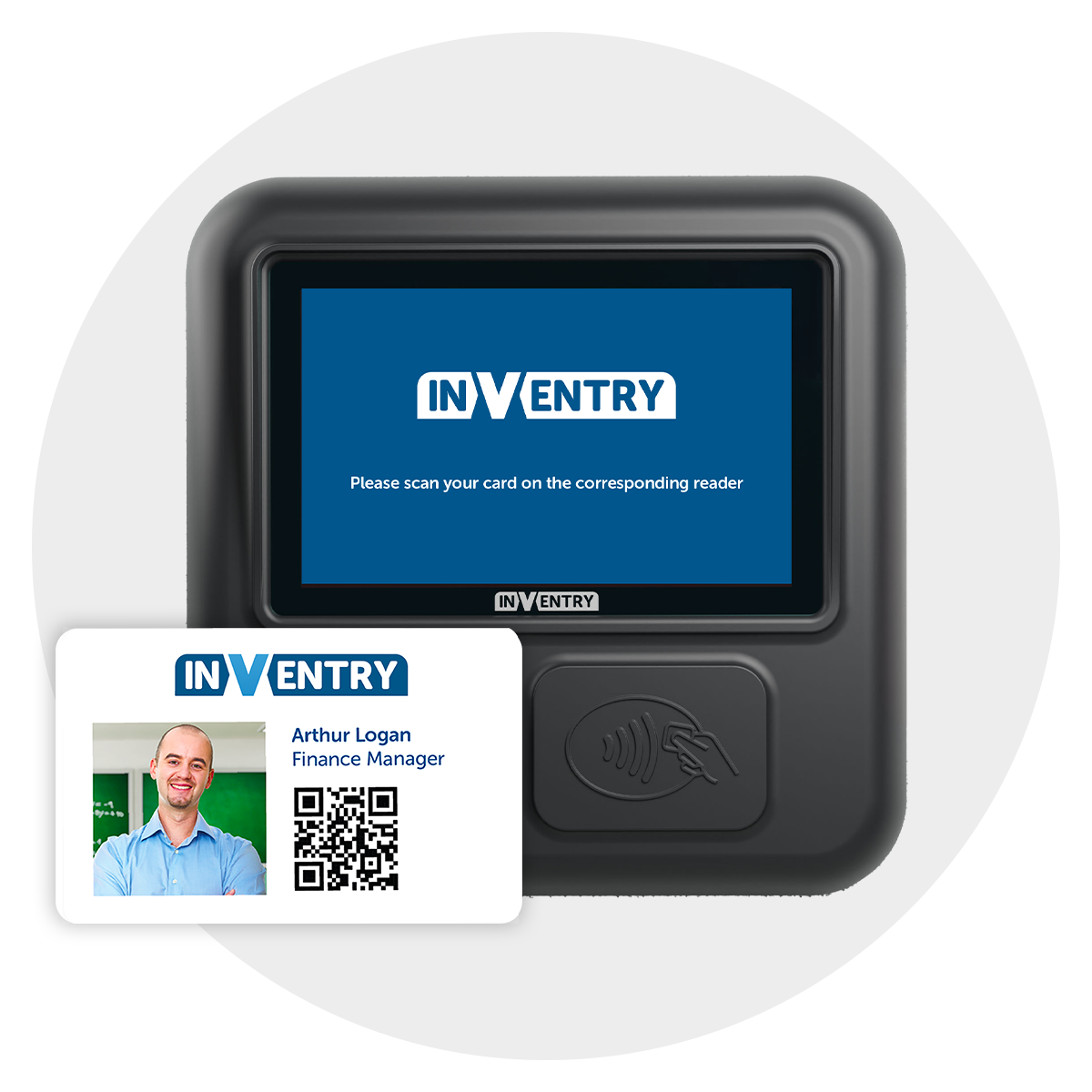 InVentry Quickscan device and ID card