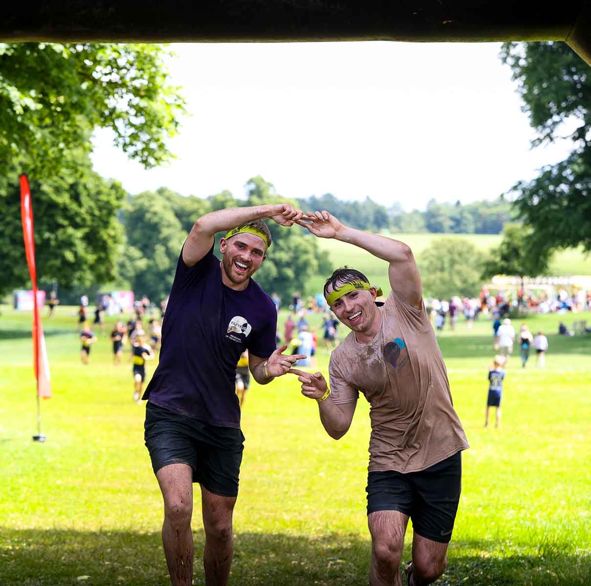 InVentry employees completing race together and smiling