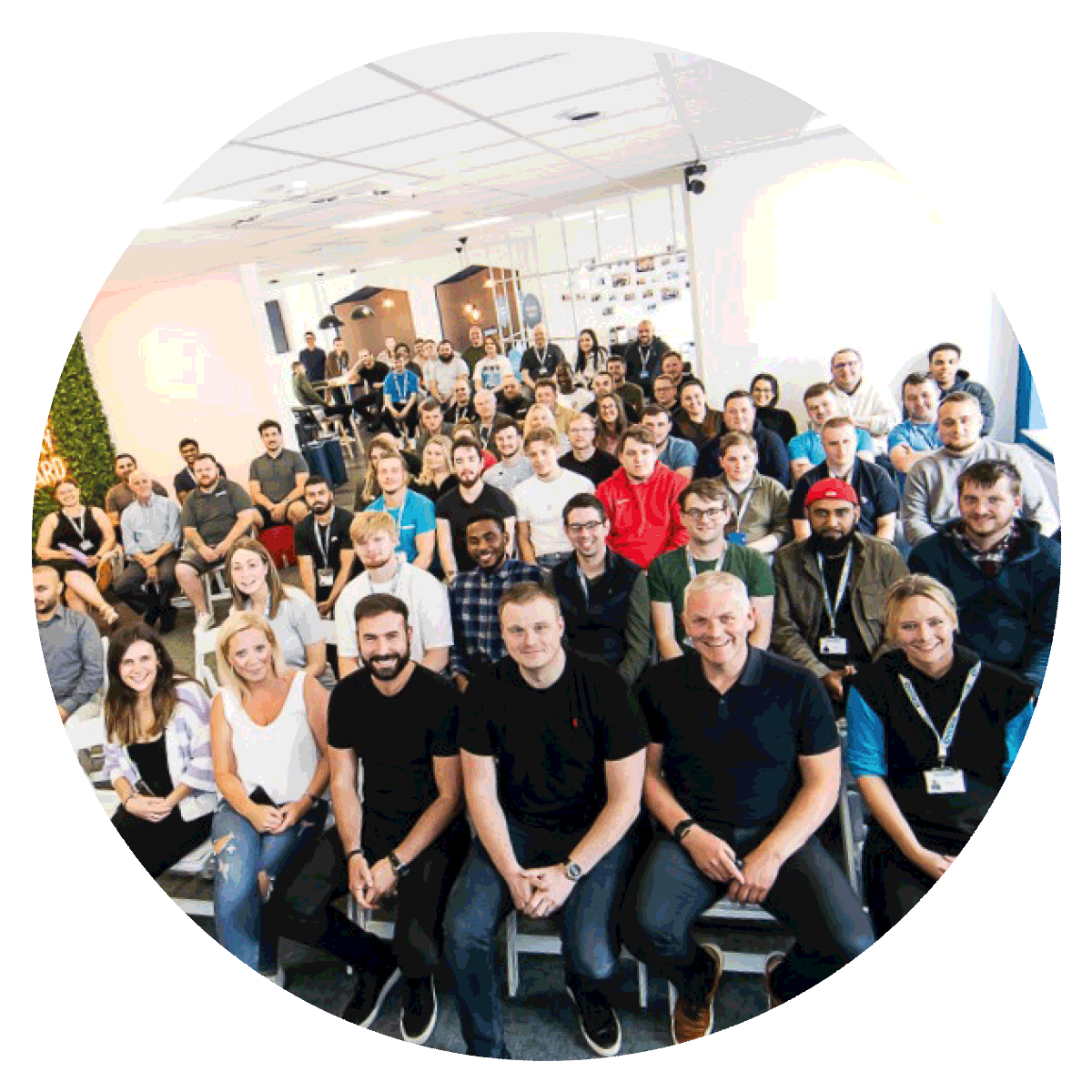 InVentry employees group photo in a circle