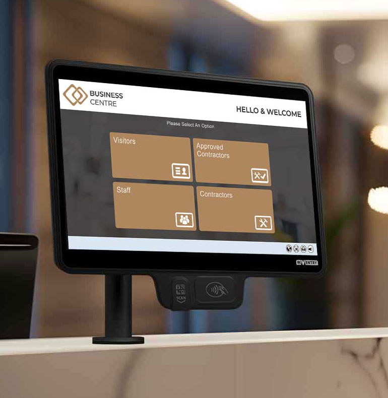 Business-Centre2 InVentry Screen in Business Centre