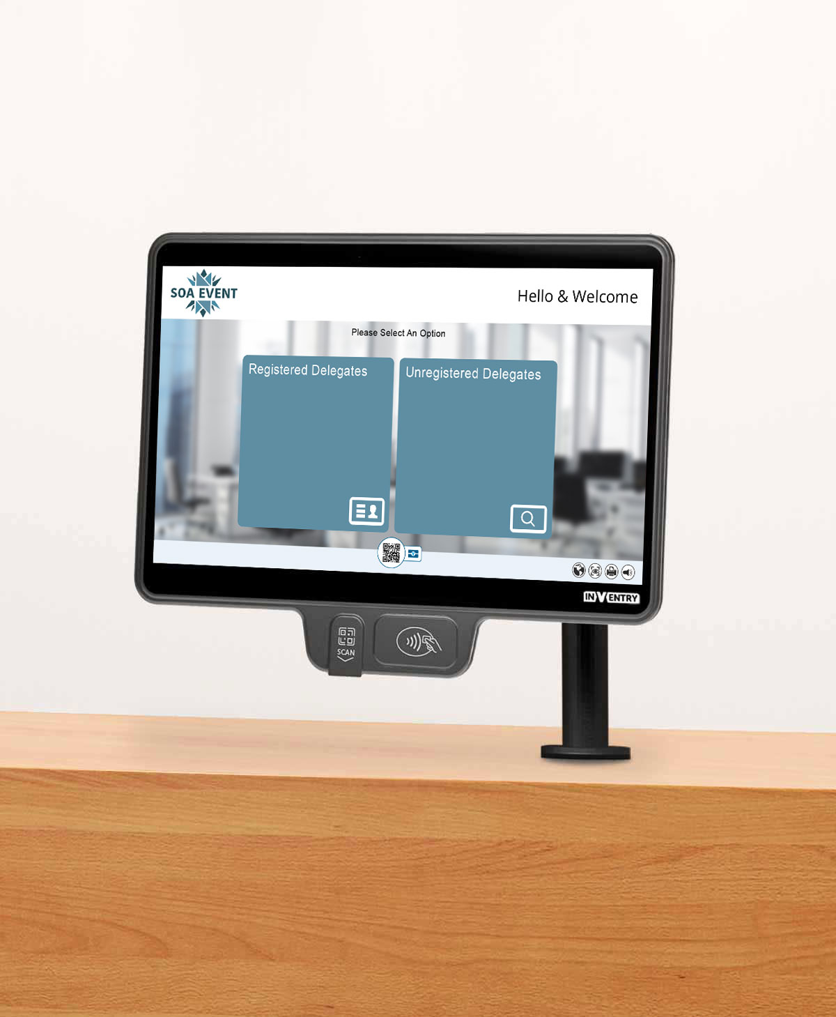 InVentry Screen with Event Skin