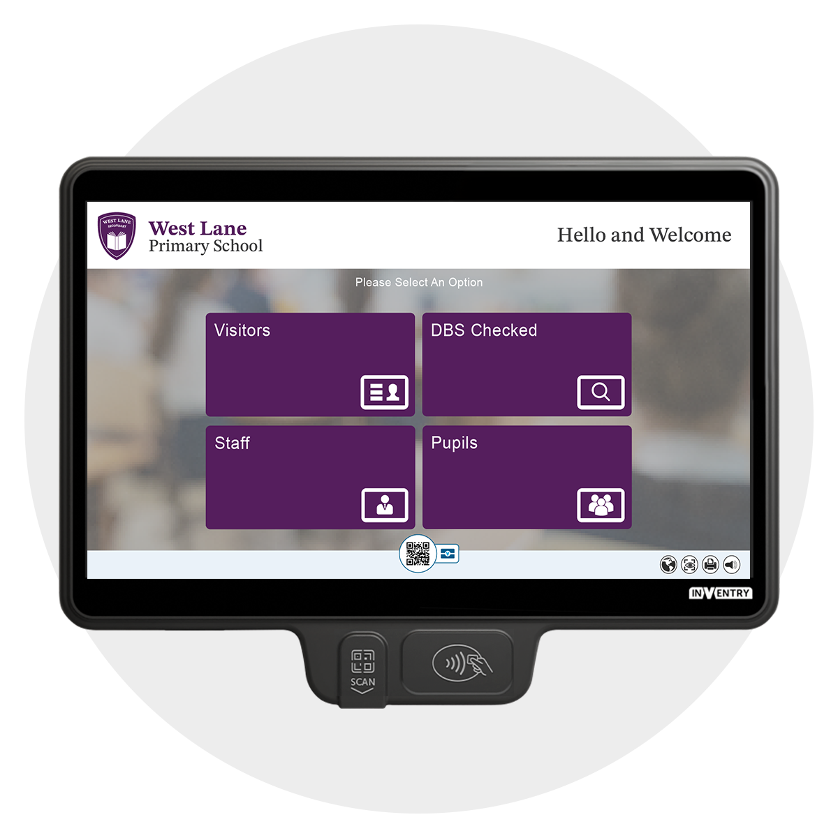 InVentry Screen with Education Skin