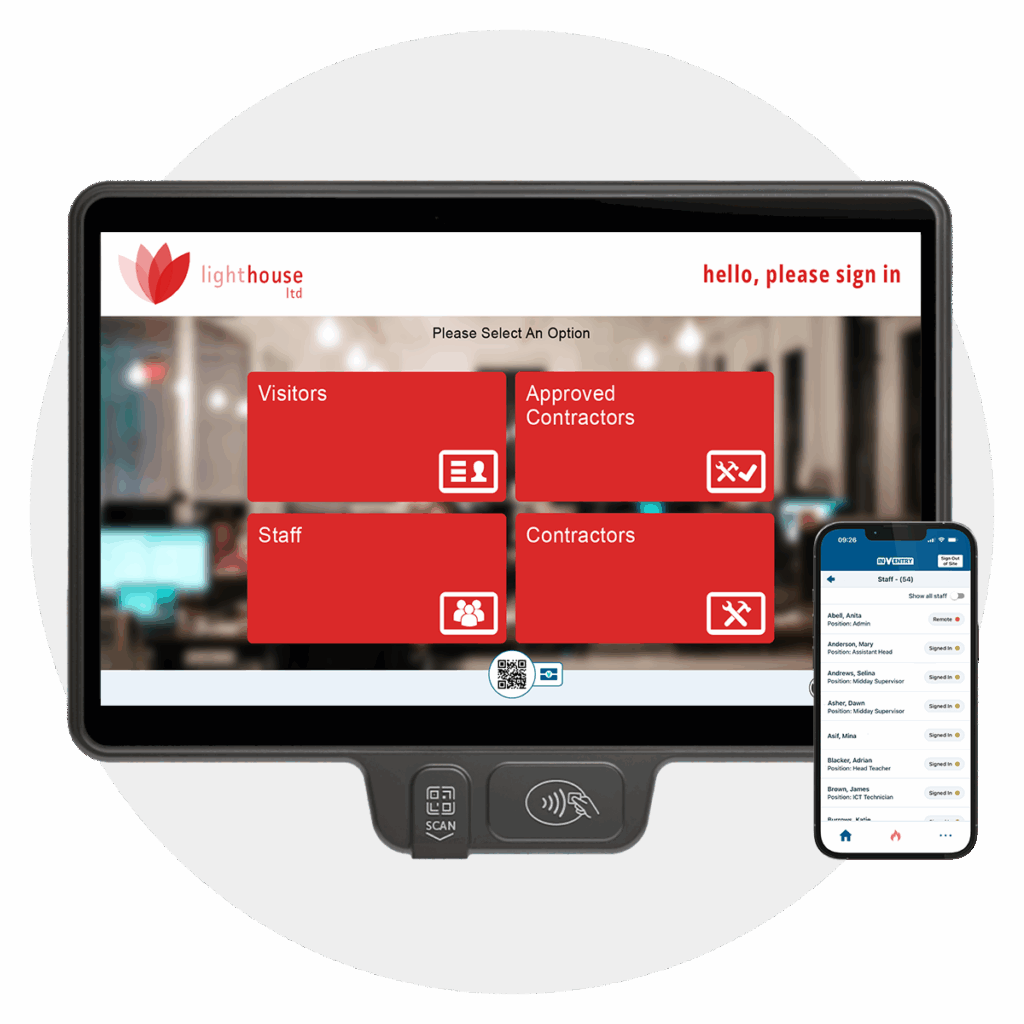 Staff Using One System Staff Sign In System for Schools & Businesses | InVentry