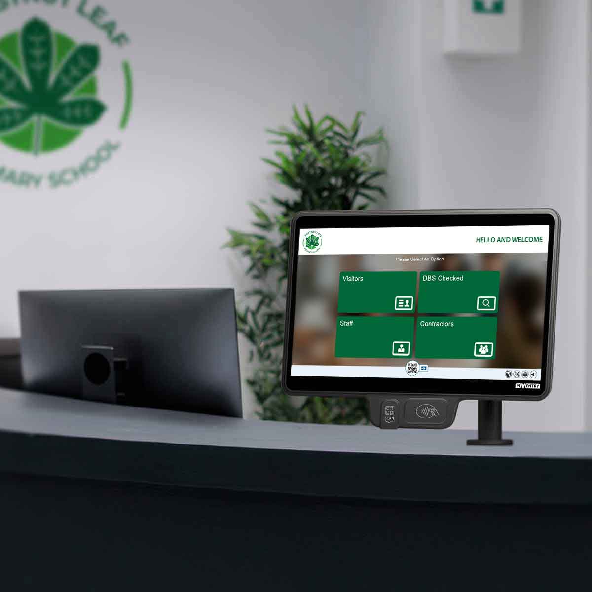 InVentry Screen with a Secondary School Skin