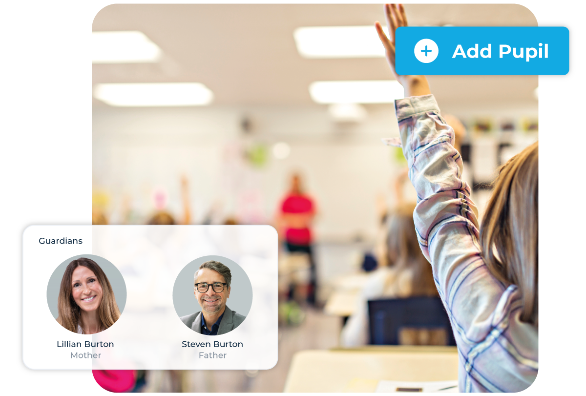 Classroom With Cloud Console Pupil Guardian Information Popup