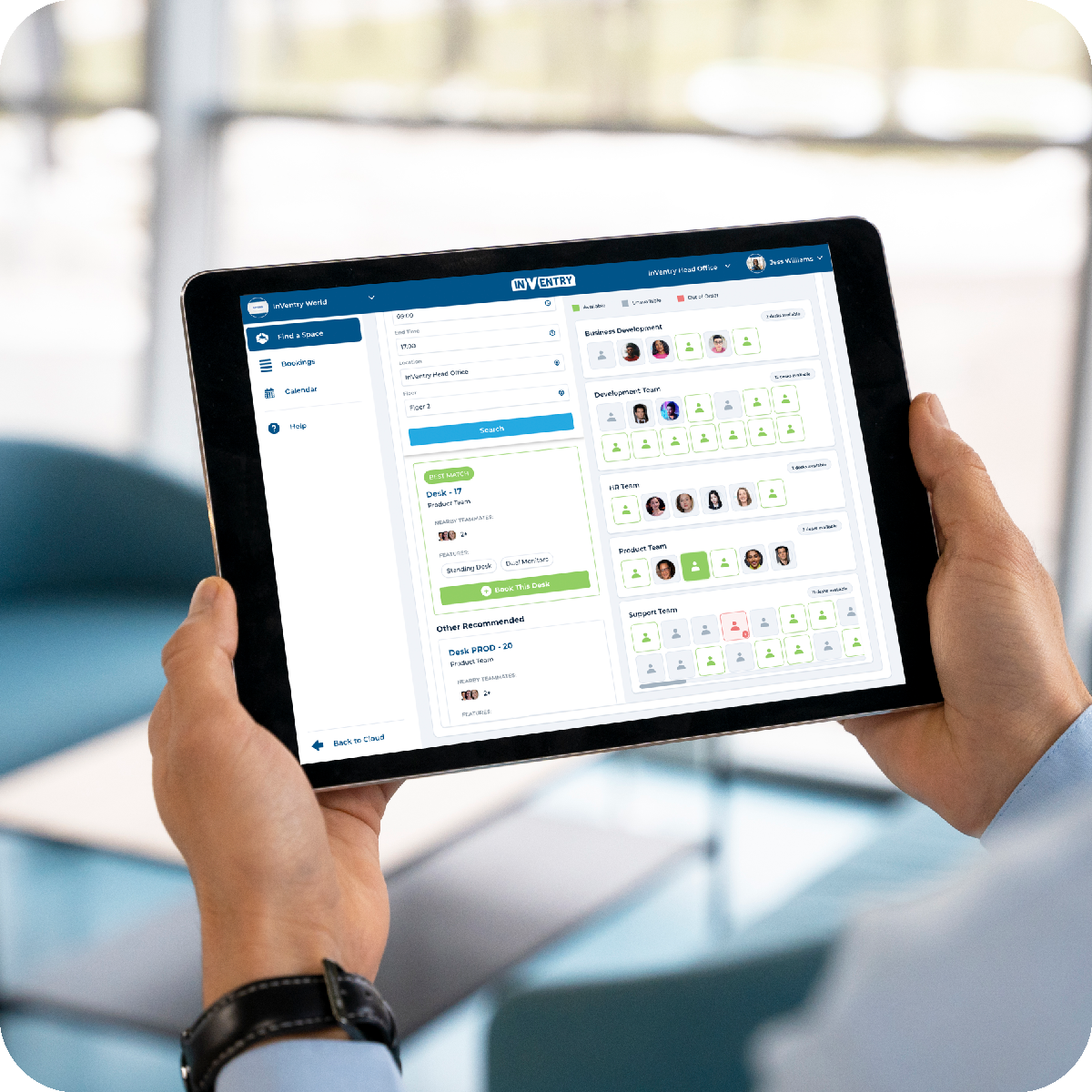 Hot Desk Landing Software